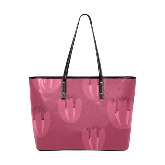 Vegan Leather Tote, Rose Allium