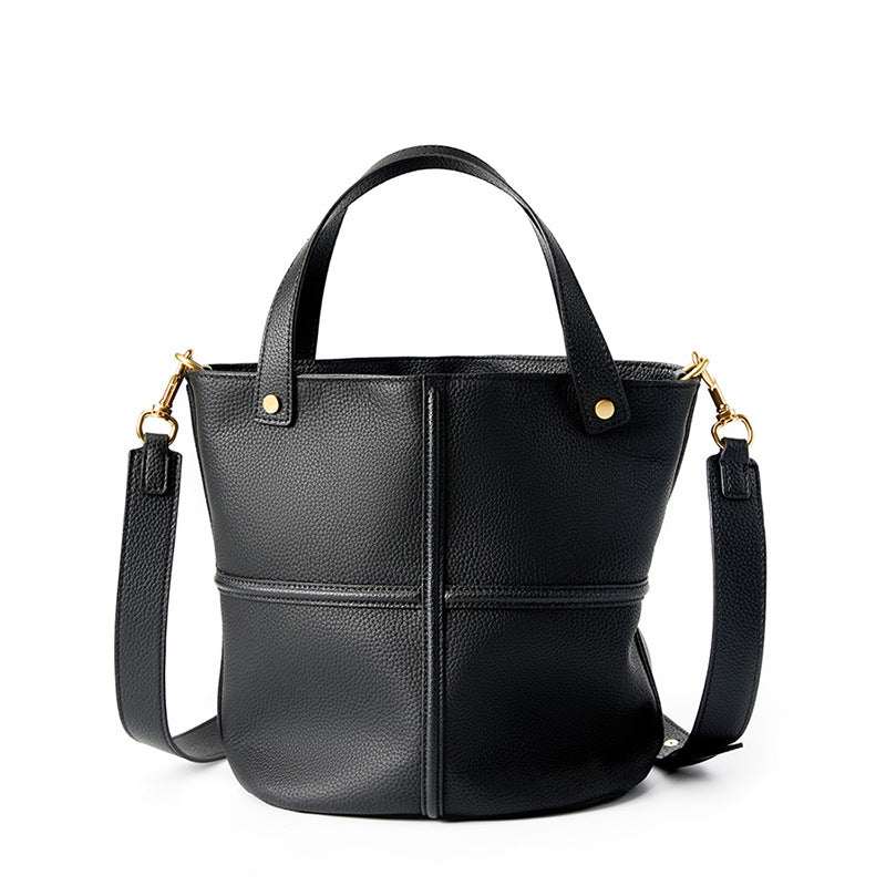 Elegant Womens Leather Work Bag with shoulder straps from Leather Bucket Bags Collection.