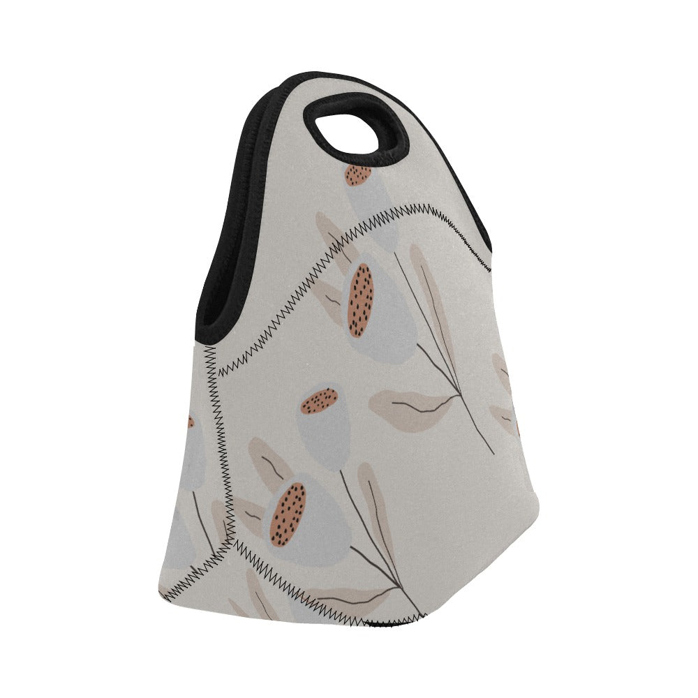 Women’s Lunch Bag Medium, Grey Tulip