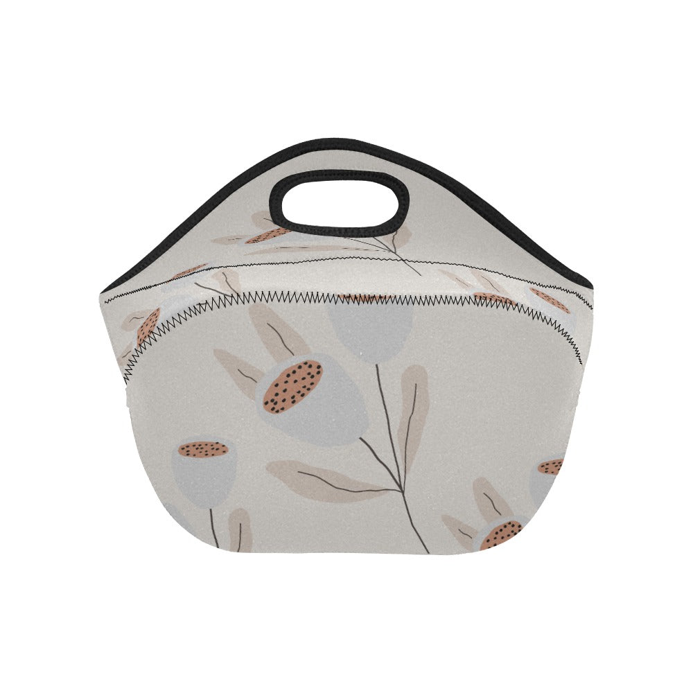 Women’s Lunch Bag Medium, Grey Tulip