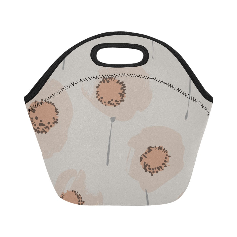 Women's Lunch Bag Medium, Peach Poppy