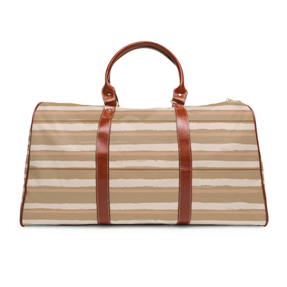 Women's Overnight Bag, Earth tone Stripes