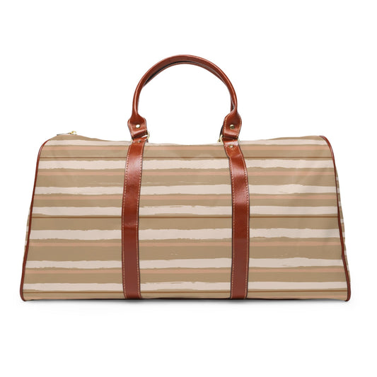 Women's Overnight Bag, Earth tone Stripes