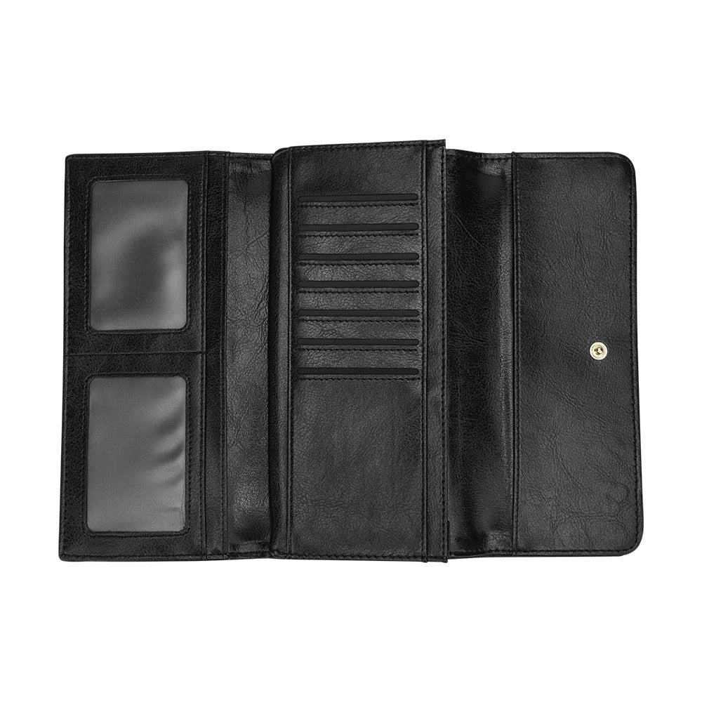 Women's Trifold Wallet, Moss Zinnia