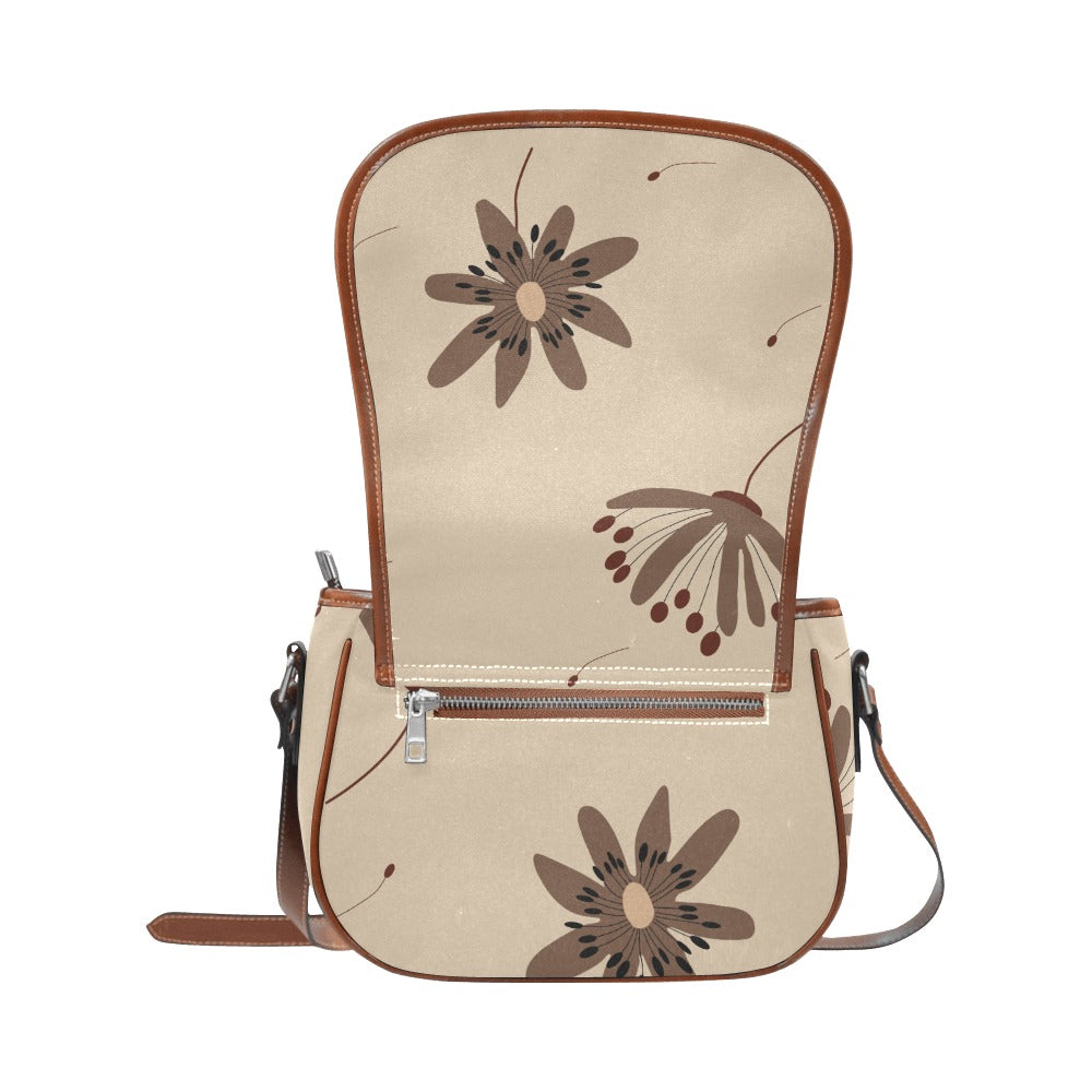 Large Crossbody Bag, Cream Dandelions