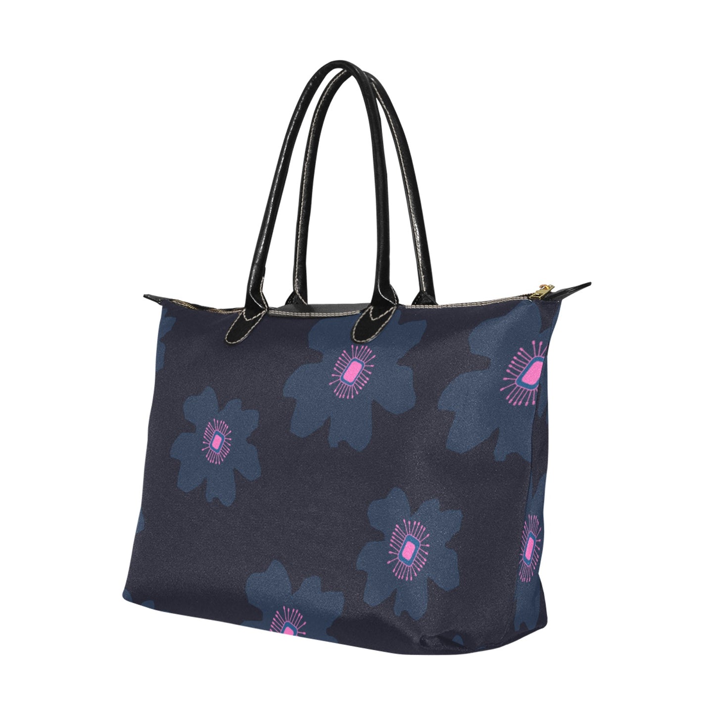 Polyester Tote Bag, Pink Hibiscus