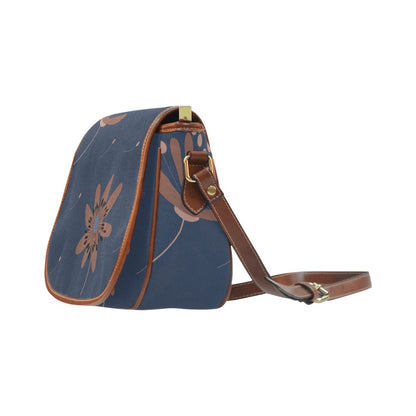 Large Crossbody Bag, Navy Dandelion