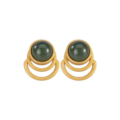 925 Silver 18K Gold Sapphire Earrings - Abebe+Booker