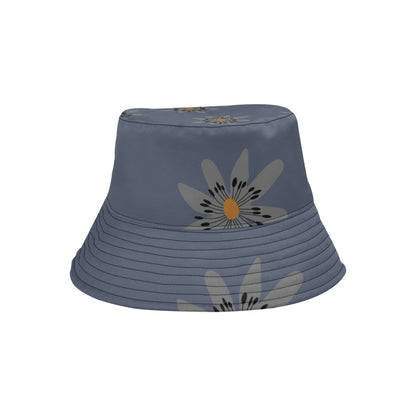 Floral Bucket Hat, Blue Dandelion