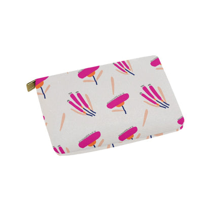 Canvas Makeup Bag Medium, Pink Lantana