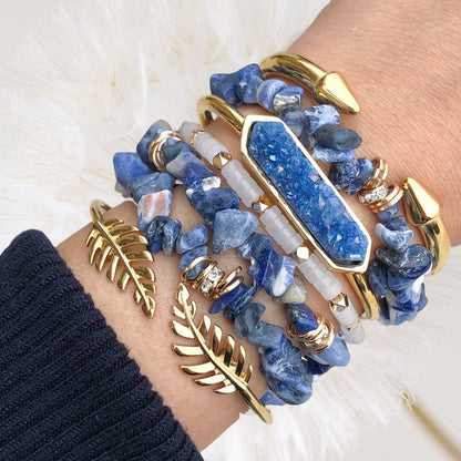 Lapis Lazuli Jade Bracelet Stack