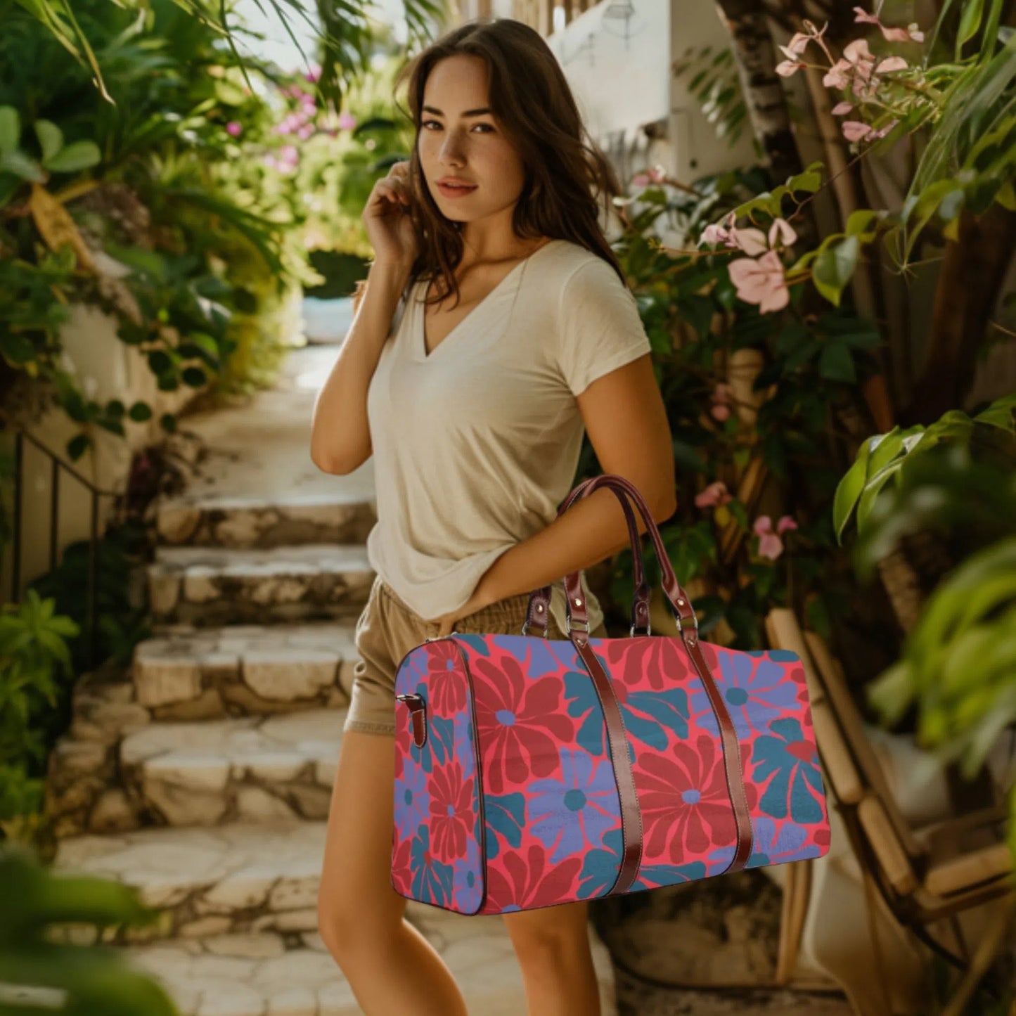 Floral Duffel Bags Azalea