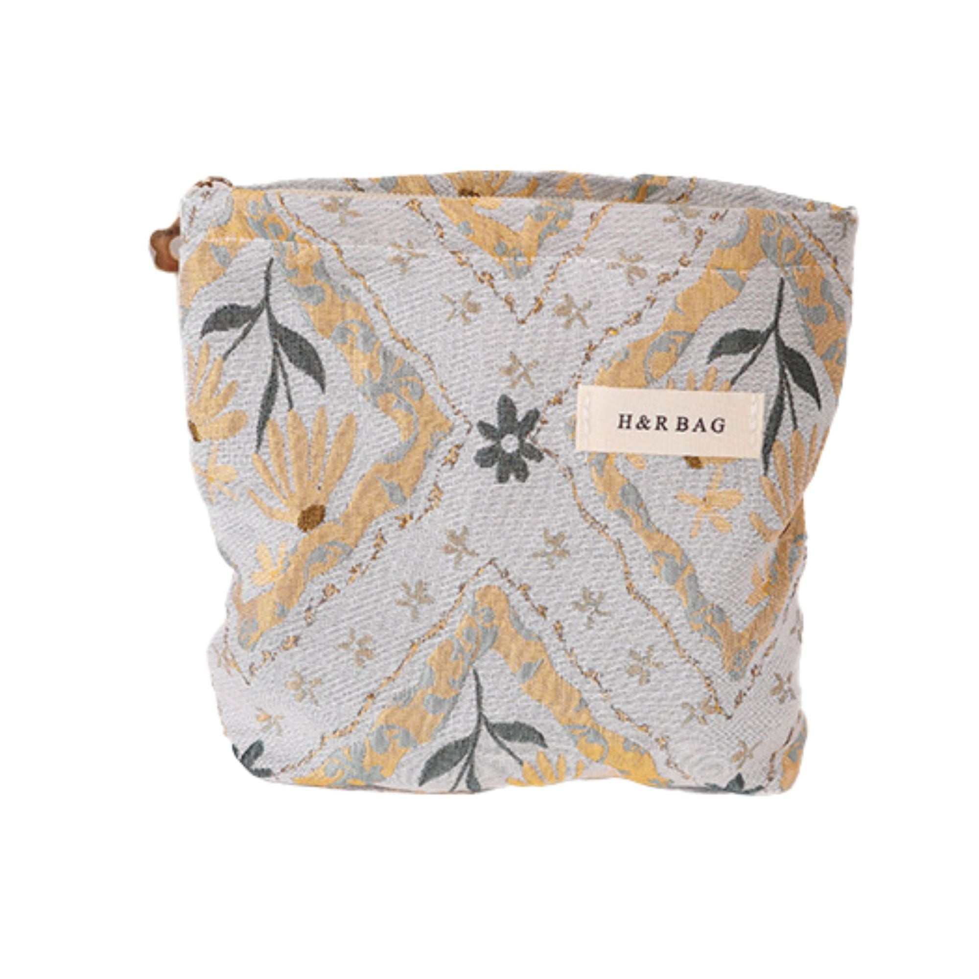 Floral Jacquard Cosmetic Bag Small