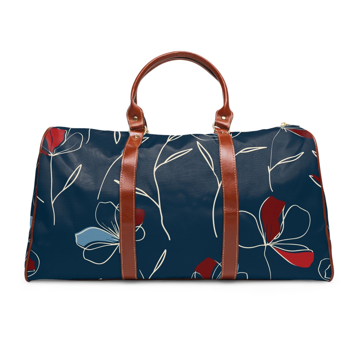 Floral Weekender, Ladies Duffel Bag, Cornflower