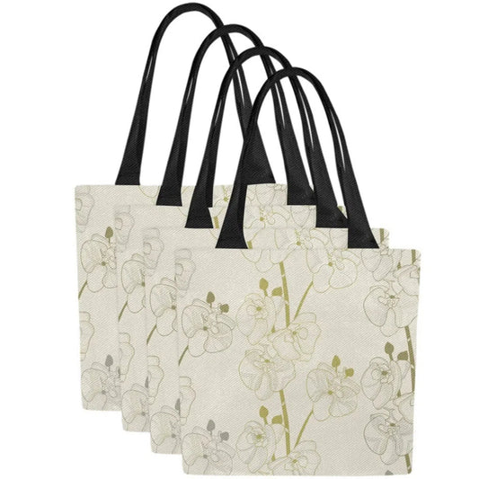 Flower Tote Bag, Orchard (Set of 4)