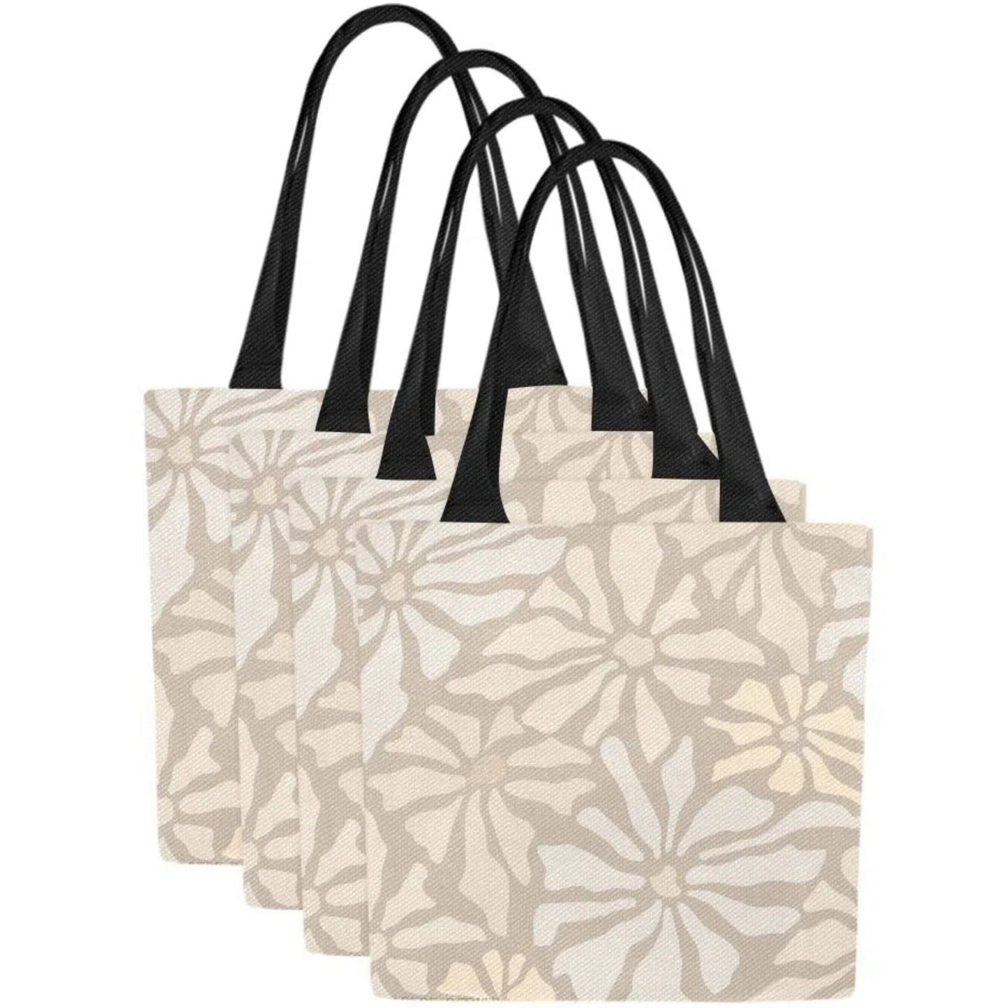 Flower Tote Bag, Petunia (Set of 4)