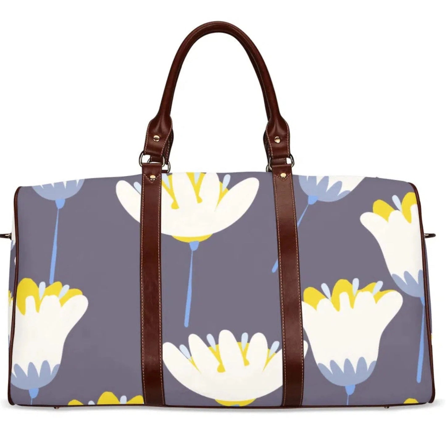 Floral Duffel Bags White Tulip