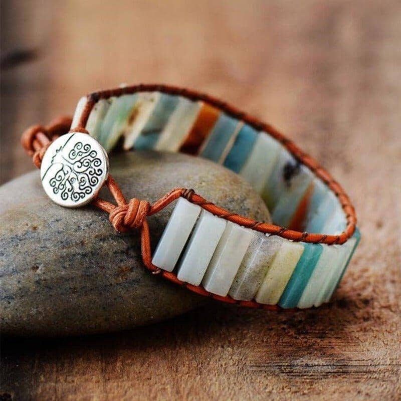 Natural Stone Wrapped Bracelet - Abebe+Booker