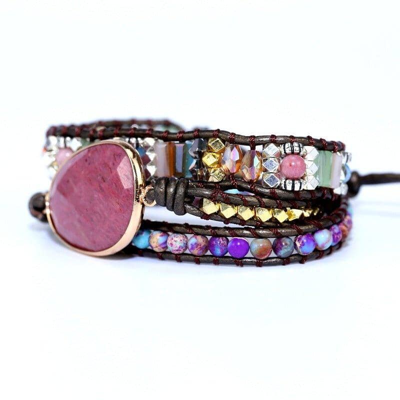 Pink Handmade Stone Bracelets - Abebe+Booker