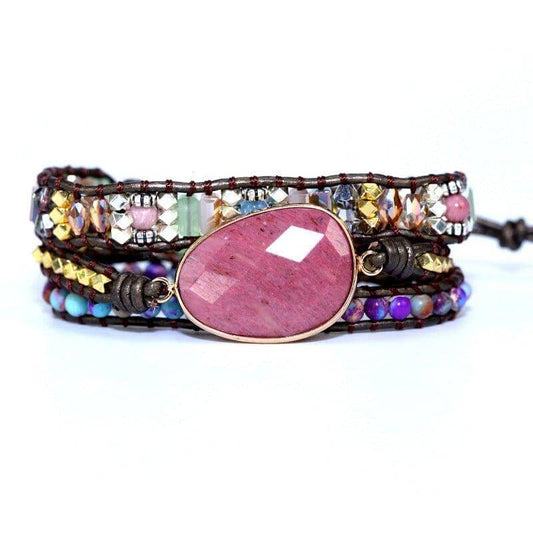Pink Handmade Stone Bracelets - Abebe+Booker