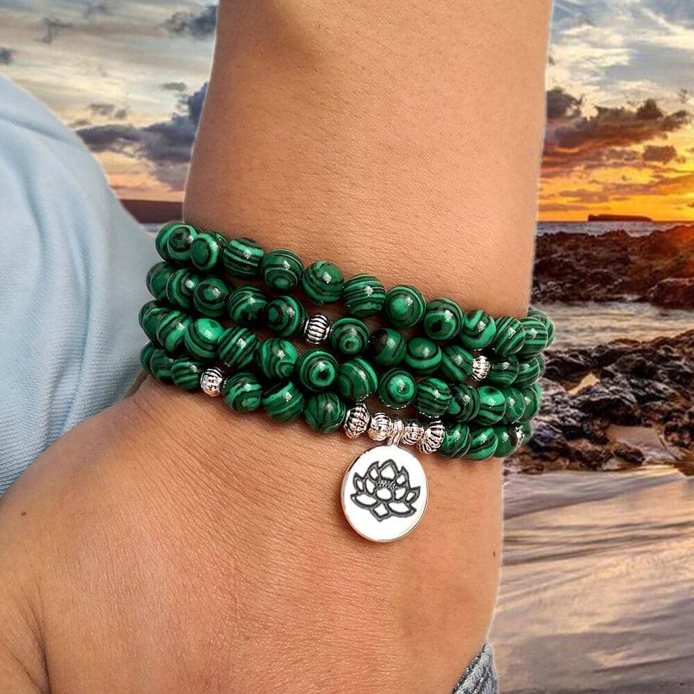 Spiritual Green Beads Bracelet - Abebe+Booker